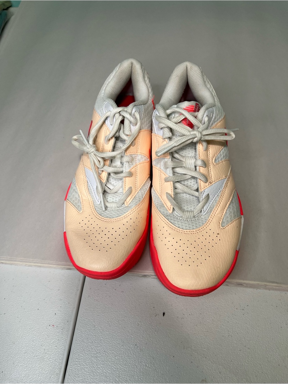 Nike Women's Peach and Red Low-Top Athletic Sneakers